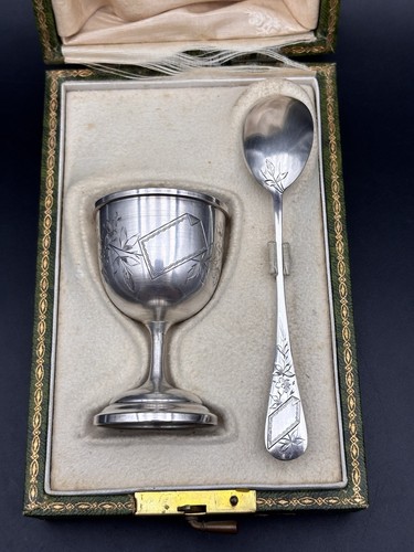 Ancien coquetier cuillère - coquetier, et