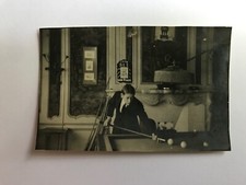 Vintage Original Photo Snapshot Military Man Billiard Games - SB517