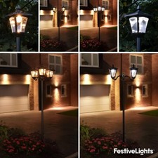 Solaire Blanc Ou Blanc Chaud LED Extérieur Jardin Sécurité Allées Lampadaire