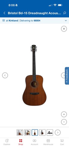 Blue bridge acoustic - blue, guitar