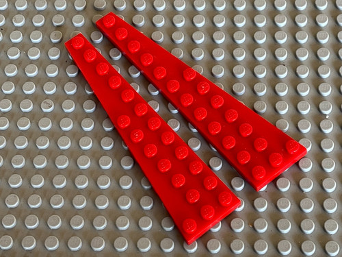 Lego red wedge plate - lego, 12x3