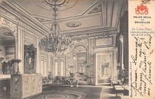 CPA BELGIQUE / BRUXELLES / PALAIS ROYAL / LE SALON BLANC / TIMBRE AU VERSO