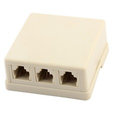 6p4c 1 3 Prise Rj11 Connecteur Coupleur Téléphonique Beige
