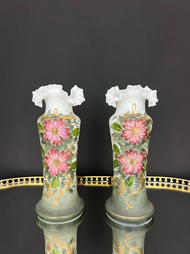 Pair bristol and painted - pair,