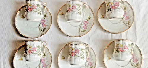 Ancien service cafe tasses - a,