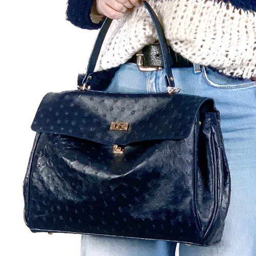 Sac main bleu - à,