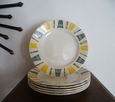6 assiettes plates vintage