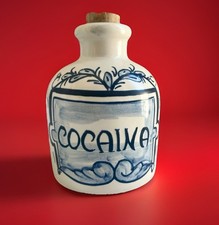 Pot pharmacie apothicaire COCAINE Italie Signé