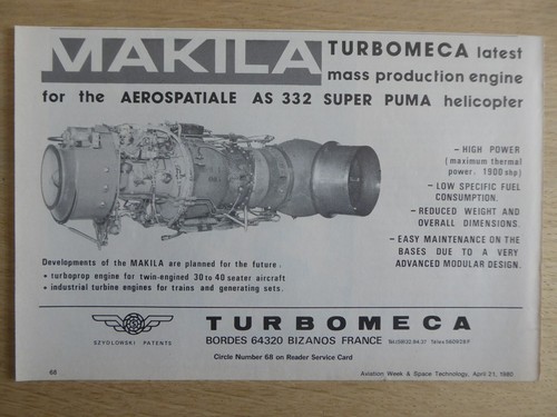1980 pub turbomeca makila - 4/1980,