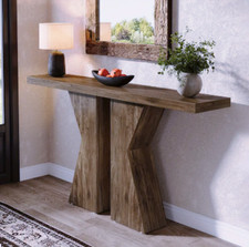 Console bois massif en V –