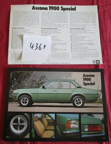 4367 opel ascona - n°4367, 1900