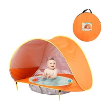 Tente Plage Pour Bébé Piscine d'Ombrage Protection UV Abri Solaire Jouet 120 cm