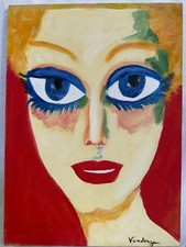 Kees van Dongen painting  oil on canvas signed stamped vintage