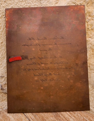 Ancienne plaque impression - plaque, d’impression