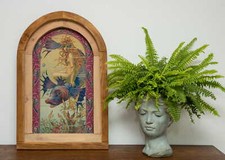 MER, DÉCORATION MURALE RUSTIQUE, SIRÈNE, VINTAGE, STYLE RÉTRO