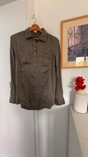 Blouse chemise kaki Comptoir des Cotonniers en soie et coton taille 38