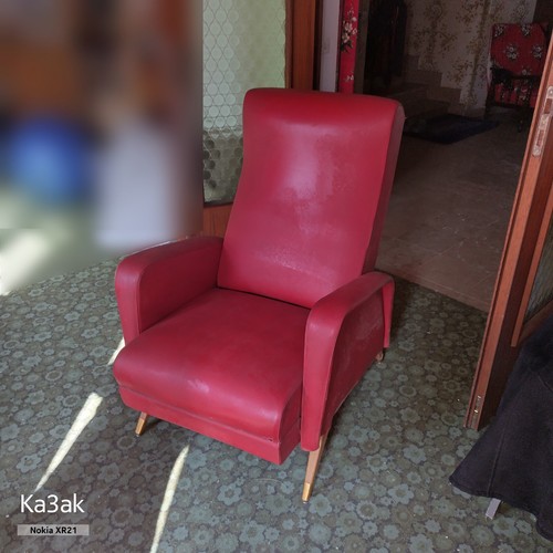 Fauteuil vintage skaï - fauteuil, années