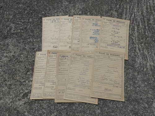 1941 lot fiches de - 1941, 10