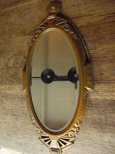 Superbe miroir ovale bronze - miroir, en