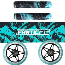 F26 Stunt-Scooter Blunt Poignées 110mm Abec11 Rouleaux Griptape Swirl Turquoise