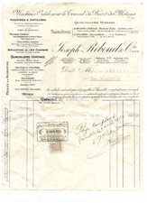 GRENOBLE (38) MACHINES-OUTILS / OUTILLAGE "Joseph RIBOUD" Facture en 1924