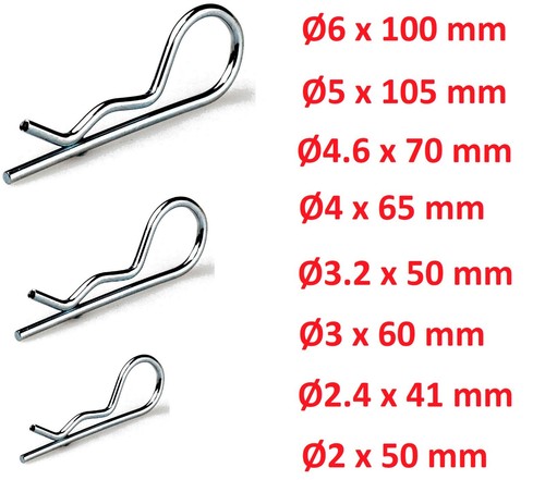 Goupille beta 2mm 3mm 4mm - 3mm, 5mm