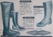 ADVERTISEMENT KLEBER COLOMBES BOOT BIB BOOT FISHING BOOT 1957 FRENCH AD PUB