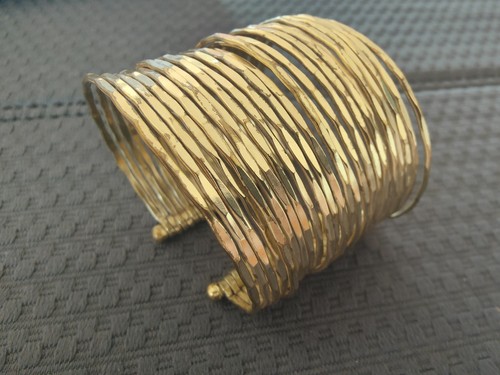 Bracelet manchette laiton - bracelet,