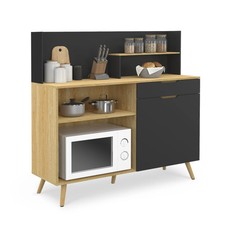 Buffet bas de cuisine 120 CM OLAF plan de travail H.83 cm 1 porte + 1 tiroir faç