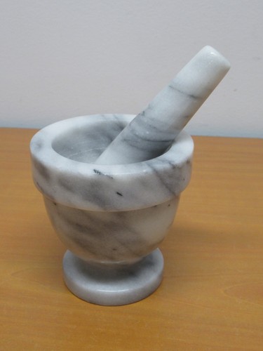 Mortier son pilon marbre - mortier, et