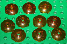 10 x Lego Trans-Orange Round