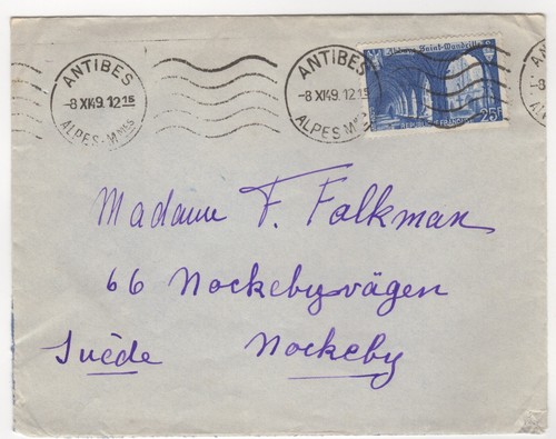 1949 nov 8th - cover., antibes