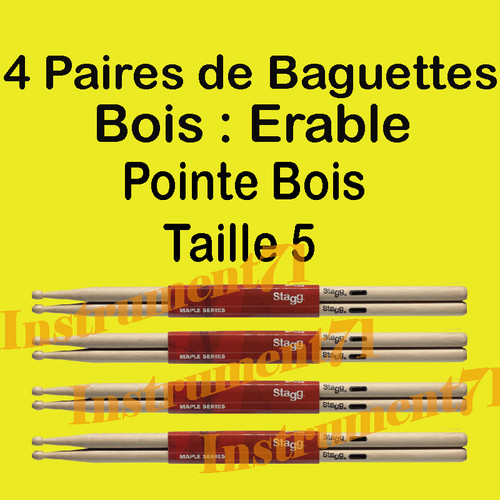 Paires baguettes batterie - de,