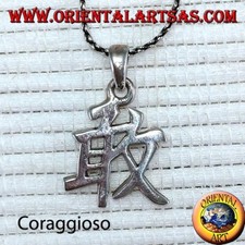 Pendentif en Argent 925‰ Brave Idéogramme Chinois