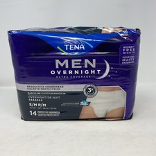 TENA Extra Coverage Absorbency Incontinence Underwear Small/Medium White 54 Ct