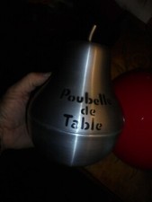 Antique Pretty Pearl Aluminum Table Trash Such Ice Bucket 