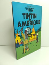 Tableau en bois laqué -  Tintin en Amérique
