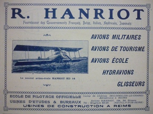 1922 pub avions - avions, hanriot