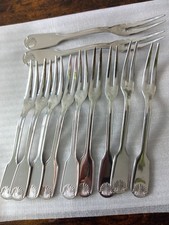 11 fourchettes à crustacés crabe tourteau inox