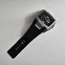 Diesel Orologio Watch Leather Dz1215 Date Chunky Rectangle Hippy Rebel