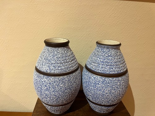 Paire vases art deco signes - paire,