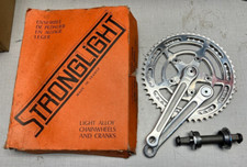 Vintage NOS Stronglight 99 Double Crankset 52-45t 86BCD 14x1.25 170mm with BB