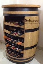 Cave à vin barrique en chêne massif à base d'une barrique 29 boutelles