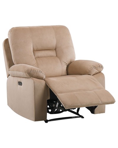 Fauteuil velours beige avec - fauteuil,