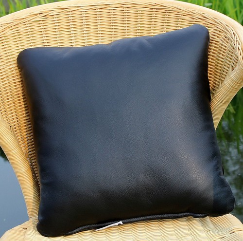 Réel cuir coussin 40x40 - 40x40, en