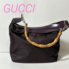 Sac à main GUCCI nylon cuir
