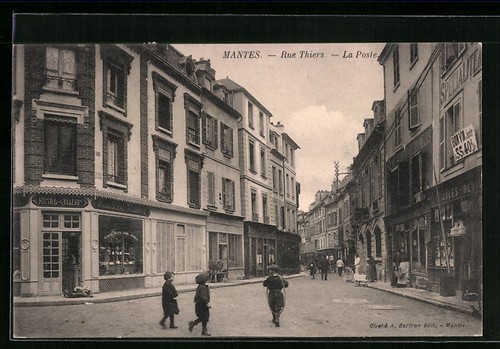 Cpa mantes rue thiers la - cpa,