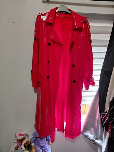 Imperméable vinyle rouge - vinyle,