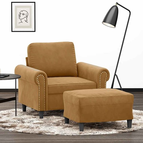Fauteuil avec repose - -pied, gris
