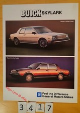 BUICK SKYLARK LIMITED COUPE/ LIMITED SEDAN Prospectus 2 pages Fr 9/1983